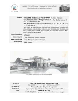 [Laudo Técnico para Tombamento Estação Ferroviária]