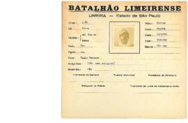 Ficha de Identificação do Batalhão Limeirense Paulo Ventura