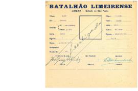 Ficha de Identificação do Batalhão Limeirense Alberto Silva
